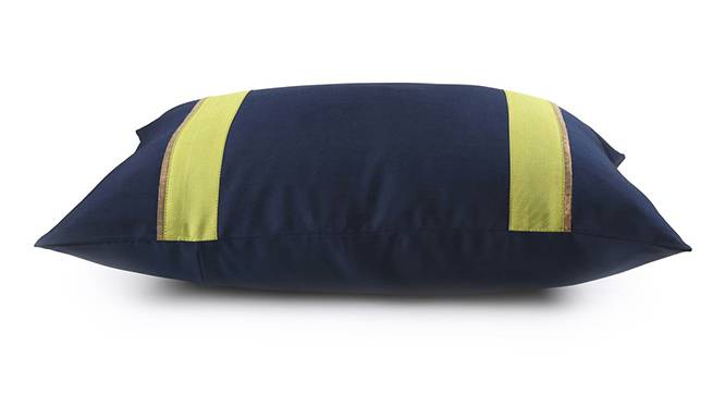 Clover Cushion Cover - Set of 3 (30 x 46 cm  (12" X 18") Cushion Size, Navy Blue) by Urban Ladder - Design 1 Top View - 320147