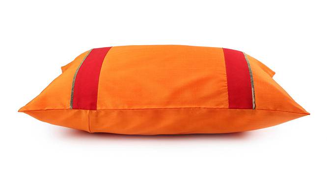 Clover Cushion Cover - Set of 3 (Orange, 30 x 46 cm  (12" X 18") Cushion Size) by Urban Ladder - Design 1 Top View - 320157