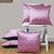 Jerina cushion cover   set of 5 pink polysatin lp