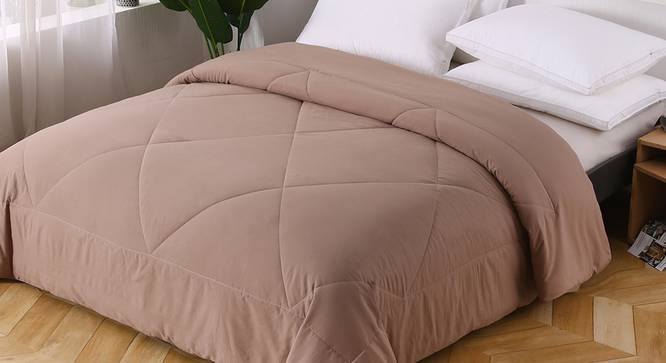 Blythe Comforter (Brown, Double Size) by Urban Ladder - Design 1 Top View - 320375