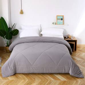 Camille comforter grey solid double lp
