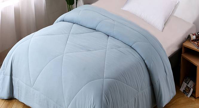 Cordelia Comforter (Sky Blue, Single Size) by Urban Ladder - Design 1 Top View - 320631