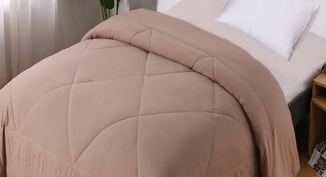 Daisy Comforter (Brown, Single Size) by Urban Ladder - Design 1 Top View - 320637