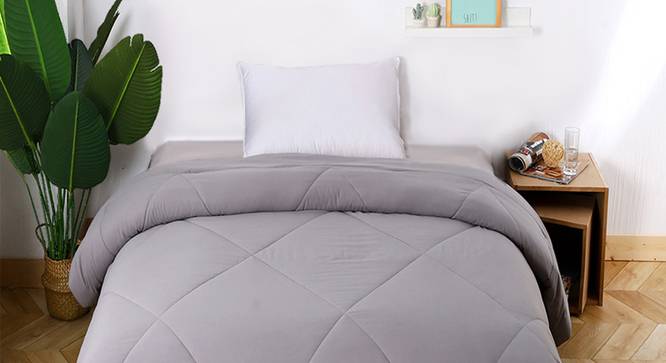 Delilah Comforter (Grey, Single Size) by Urban Ladder - Design 1 Details - 320648