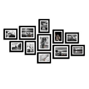 Family Photo Frames Design Black Wood Photoframe