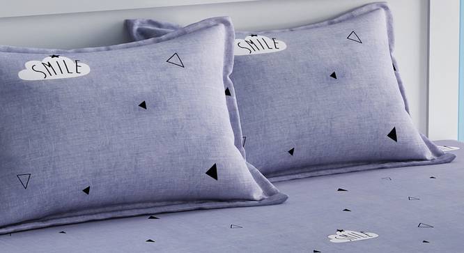 Isabelle Bedsheet Set (Grey, Double Size) by Urban Ladder - Design 1 Top View - 321095
