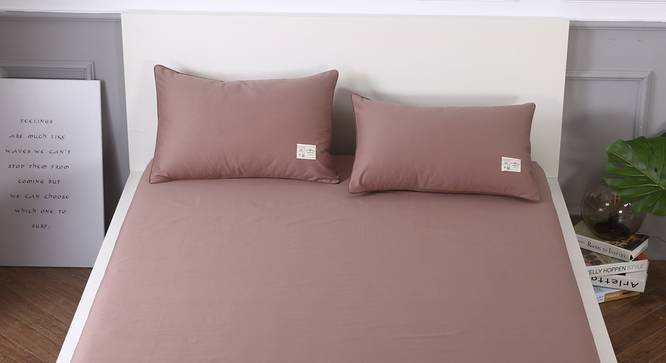 Lucille Bedsheet Set (Brown, Double Size) by Urban Ladder - Design 1 Details - 321178