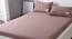 Lucille Bedsheet Set (Brown, Double Size) by Urban Ladder - Design 1 Top View - 321179