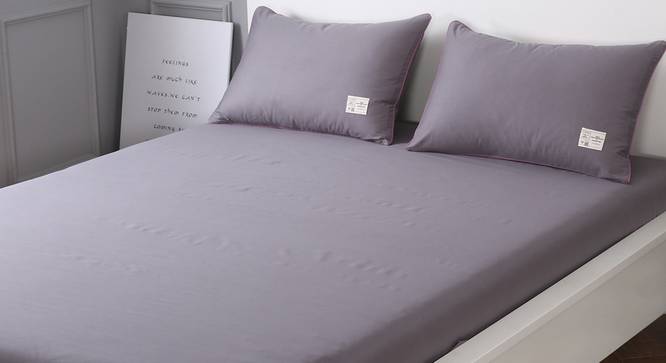 Amelie Bedsheet Set (Grey, King Size) by Urban Ladder - Design 1 Top View - 321289
