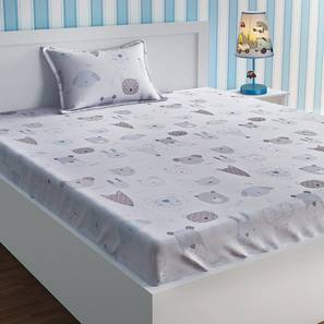 White Bedsheets Design White TC Cotton Single Size Bedsheet with Pillow Covers