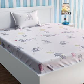 White Bedsheets Design White TC Cotton Single Size Bedsheet with Pillow Covers
