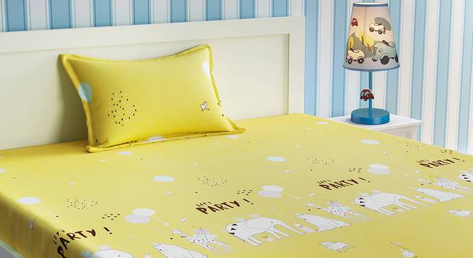 Sylvie Bedsheet Set (Yellow, Single Size) by Urban Ladder - Design 1 Details - 321490