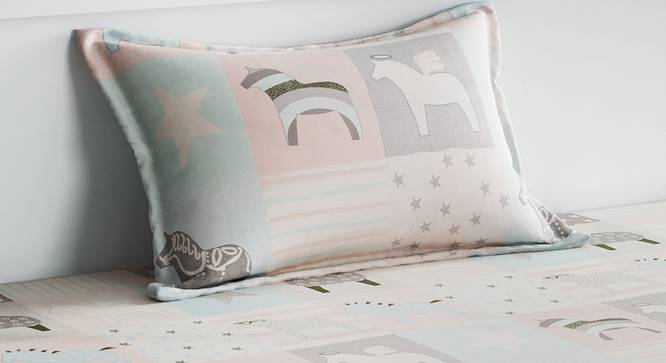 Nancy Bedsheet Set (Single Size, Peach) by Urban Ladder - Design 1 Top View - 321515