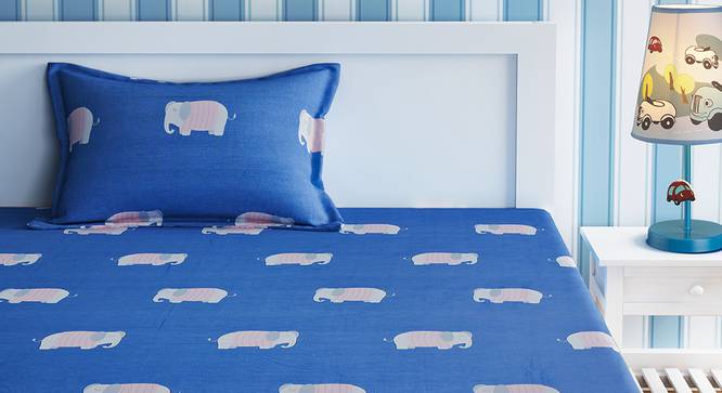 Arlette Bedsheet Set (Blue, Single Size) by Urban Ladder - Design 1 Details - 321529
