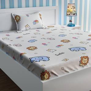 White Bedsheets Design White TC Cotton Single Size Bedsheet with Pillow Covers