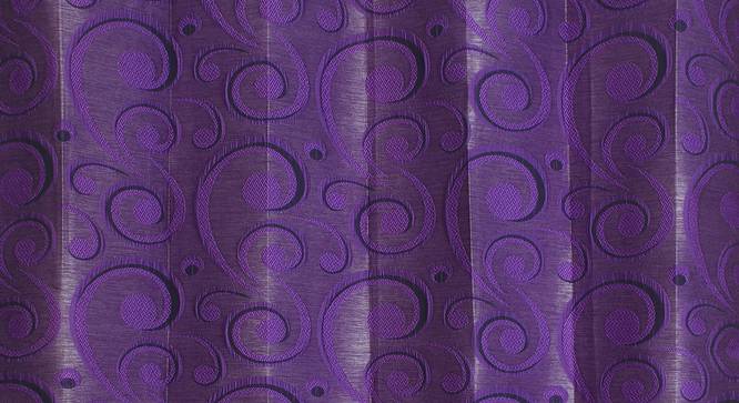 Alandra Door Curtain - Set Of 2 (Purple, 112 x 213 cm  (44" x 84") Curtain Size) by Urban Ladder - Design 1 Close View - 321549