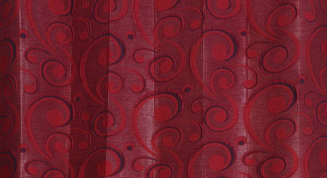 Alandra Door Curtain - Set Of 2 (Red, 112 x 213 cm  (44" x 84") Curtain Size) by Urban Ladder - Design 1 Close View - 321557