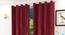 Alandra Door Curtain - Set Of 2 (Red, 112 x 274 cm  (44" x 108") Curtain Size) by Urban Ladder - Design 1 Half View - 321560