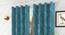 Aurea Window Curtain - Set Of 2 (Blue, 112 x 152 cm  (44" x 60") Curtain Size) by Urban Ladder - Design 1 Half View - 321593