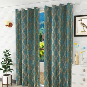Ava door curtain set of 2 blue 9 lp