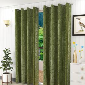 Designer Curtains Design Green Polyester Door Curtain