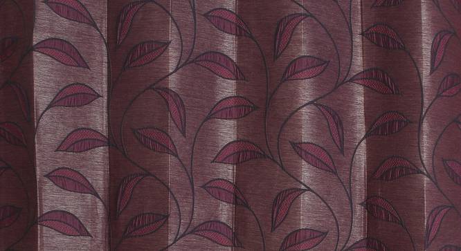 Belmira Door Curtain - Set Of 2 (Wine, 112 x 213 cm  (44" x 84") Curtain Size) by Urban Ladder - Design 1 Close View - 321623