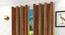 Cecilia Door Curtain - Set Of 2 (Orange, 112 x 274 cm  (44" x 108") Curtain Size) by Urban Ladder - Design 1 Half View - 321632