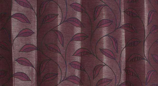 Belmira Window Curtain - Set Of 2 (Wine, 112 x 152 cm  (44" x 60") Curtain Size) by Urban Ladder - Design 1 Close View - 321655