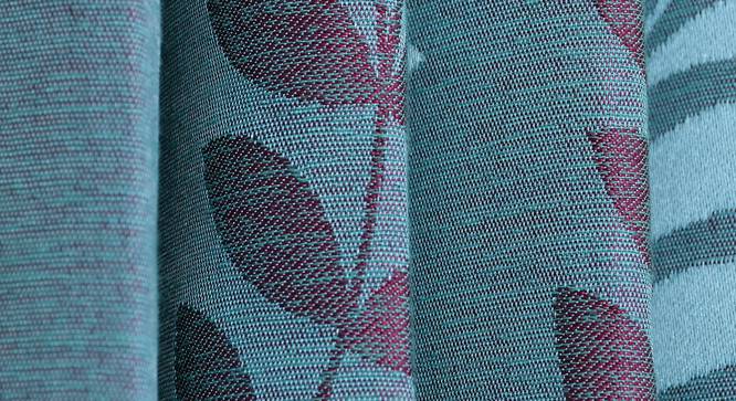 Clara Door Curtain - Set Of 2 (Blue, 112 x 213 cm  (44" x 84") Curtain Size) by Urban Ladder - Design 1 Close View - 321657