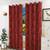 Clara door curtain set of 2 red 9 lp