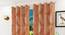 Clara Window Curtain - Set Of 2 (Orange, 112 x 152 cm  (44" x 60") Curtain Size) by Urban Ladder - Design 1 Half View - 321689