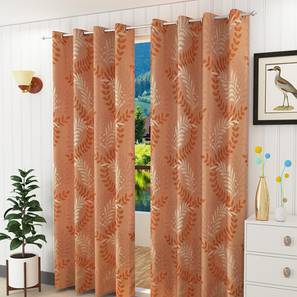 Clara window curtain set of 2 orange 5 lp
