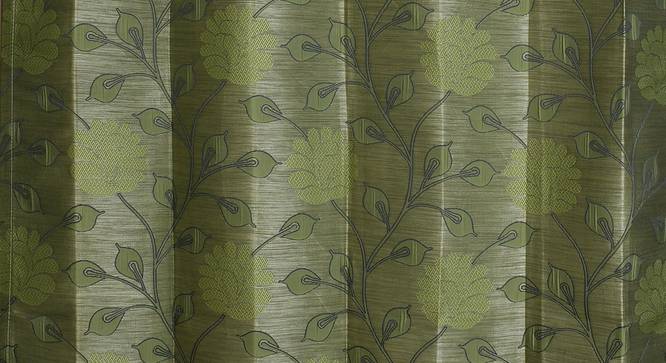 Fernanda Door Curtain - Set Of 2 (Green, 112 x 213 cm  (44" x 84") Curtain Size) by Urban Ladder - Design 1 Close View - 321723