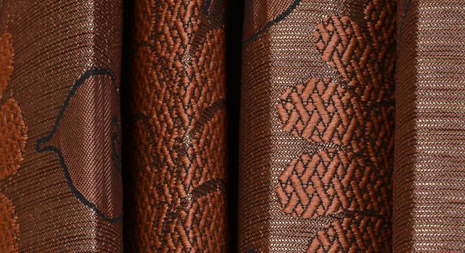 Fernanda Door Curtain - Set Of 2 (Rust, 112 x 213 cm  (44" x 84") Curtain Size) by Urban Ladder - Design 1 Close View - 321743