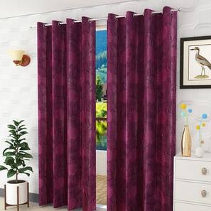 Pink Polyester Window Curtain