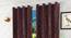 Fernanda Window Curtain - Set Of 2 (Wine, 112 x 152 cm  (44" x 60") Curtain Size) by Urban Ladder - Design 1 Half View - 321772