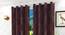 Glaucia Door Curtain - Set Of 2 (Wine, 112 x 274 cm  (44" x 108") Curtain Size) by Urban Ladder - Design 1 Half View - 321776