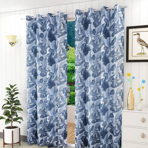 Curtains In Hyderabad Design Blue Polyester Door Curtain