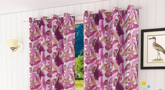 Italica Window Curtain - Set Of 2 (112 x 152 cm  (44" x 60") Curtain Size) by Urban Ladder - Design 1 Half View - 321848