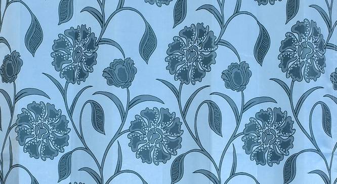 Kaia Door Curtain - Set Of 2 (Blue, 112 x 213 cm  (44" x 84") Curtain Size) by Urban Ladder - Design 1 Close View - 321882