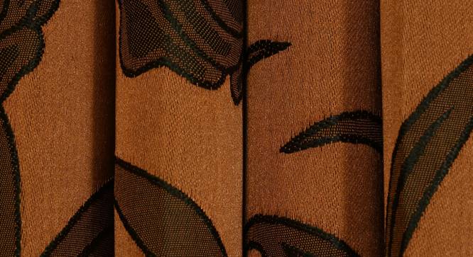 Kaia Door Curtain - Set Of 2 (Rust, 112 x 213 cm  (44" x 84") Curtain Size) by Urban Ladder - Design 1 Close View - 321893