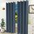 Lillian door curtain set of 2 dark grey 7 lp