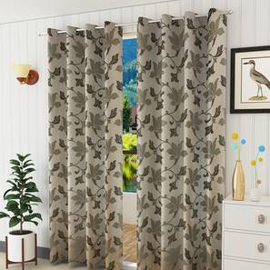 Lillian window curtain set of 2 brown 5 lp