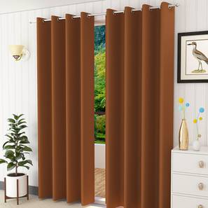 Window Curtains Design Rust Polyester Window Curtain