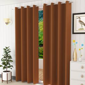 Being At Home Design Lillian Window Curtain - Set Of 2 (Rust, 112 x 152 cm  (44" x 60") Curtain Size)