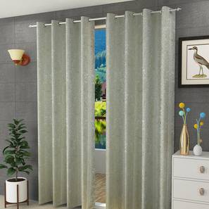 All Curtains Design Green Poly Cotton Door Curtain