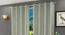 Magnolia Window Curtain - Set Of 2 (Green, 112 x 152 cm  (44" x 60") Curtain Size) by Urban Ladder - Design 1 Half View - 322148
