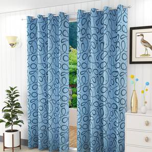 Blue Curtains Design Blue Polyester Door Curtain