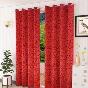 Red Curtains Design Red Polyester Door Curtain