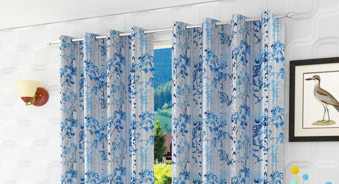 Pindera Window Curtain - Set Of 2 (112 x 152 cm  (44" x 60") Curtain Size) by Urban Ladder - Design 1 Half View - 322272